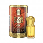 Ajmal MUSK AMBER Attar | Puidune ja v&uuml;rtsikas l&otilde;hn | Alkoholivaba | Kauakestev attar meestele - 5 ml