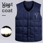 Meeste vest V-kaelusega varrukateta &uuml;hev&auml;rviline &uuml;herealine taskutega vestiga tuulekindel paksendatud tepitud alumine vestijakk XL tumesinine v&auml;rv