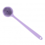 Yousheng Lazy du&scaron;ihari, pika k&auml;epidemega silikoonist seljapuhastus, kahepoolne harjapea kooriv massaažiharja vannitarvik lilla