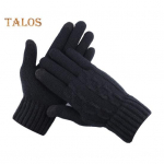 1 paar Unisex talvekindaid Viie s&otilde;rme paksused kuumust hoidvad puutetundlikud libisemisvastased pehmed k&uuml;lmakindlad k&otilde;rge elastse randmega ratsutamiskindad must