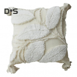 Tikitud padjap&uuml;&uuml;r Tuttide tikkimispadja kate koos tuttidega Puuvillane linane dekoratiivne padjap&uuml;&uuml;r diivanvoodi autole 45x45cm