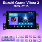2 DIN Android Carplay Autoraadio Suzuki Grand Vitara 3 2005 - 2015 jaoks Multimeediapleier Peaseade Stereo GPS-navigatsioon BT WIFI 2+32GB 1+16GB