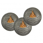 V&auml;ljakutsem&uuml;nt Pr&uuml;gikasti Leegi Muster Retro H&otilde;bedane V&auml;rv V&auml;ljakutsemedal Ainulaadne Kontorilaud 3 h&otilde;bedane hall v&auml;rv