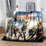 3D The Division 2 flanelltekk M&auml;ngijatele Pehme soe pl&uuml;&uuml;sist visketekk magamistuppa elutuppa diivanvoodi piknikutekk poistele kingitus 30x40in
