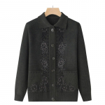 Kevad-s&uuml;gis keskealiste eakate naiste kampsun &otilde;huke kardigan jakid vabaaja pikkade varrukatega mantlid naiste kootud kampsun L