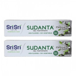 Sri Sri TATTVA shuddhta ka naam Sudanta Herbal Gel Toothpaste - All Natural, SLS Free,Salt & More - 100g (Pack of 2), for Kids and Adults