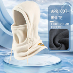 Talvine ratsutamism&uuml;ts, Unisex - soe ja tuulekindel kiiver peidetud ninapaelaga beež