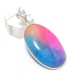Rainbow Solar Quartz Gemstone Handmade 925 Sterling Silver Pendant 2.05 m1j92