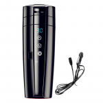 2023. aasta temperatuurireguleerimiskruus, autosoojendustass intelligentne kohvimasin 14OZ roostevabast terasest veekeetja 12V/24V autosoojenduskruus must