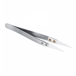 Sirge sihiga keraamilised pintsetid elektroonika jootmiseks roostevabast terasest k&auml;epidemega must pintsetid k&auml;sit&ouml;&ouml;riista t&auml;ppispintsetid 1pc