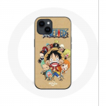 Coque Maniacase pour Iphone 14 One piece Manga Equipage du Chapeau de Paille