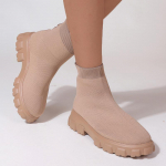 2024 Br&auml;nd Naiste Pahkluusaapad Kerged Vabaaja Jalan&otilde;ud Naistele Kiil 2024 Sokisaapad Kudum Talv Keskmise S&auml;&auml;rega Platvormsaapad 40 aprikoosi