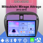 Android Carplay autoraadio Mitsubishi Mirage Attrage 2012-2018 jaoks, multimeediam&auml;ngija, peaseade, stereo, GPS-navigatsioon, BT, WiFi, 2+32GB 2+32GB