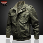 Meeste s&uuml;gis-talvine s&otilde;jav&auml;estiilis puuvillane jakk sametiga, saadaval suured suurused Army Green. XXXL armee roheline v&auml;rv