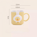 Keraamiline kruus tees&otilde;elaga, k&otilde;rge v&auml;limusega, lihtne teetass, majapidamises kasutatav multifilmikontor V&auml;ike ja peen armas kohv Cu 350ml