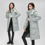 Naiste talveparka kapuutsiga jakid, paksud, soojad, puuvillase polsterdatud puhvermantlid vabaaja pikad parkad riided lahtised &uuml;ler&otilde;ivad S khaki