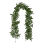 6,2Ft kunstseedripuu Garland Norfolk Pine Swag J&otilde;uluhaljastuse varred Kunstm&auml;nnioksad p&uuml;hadepeo pulmakaunistuseks roheline