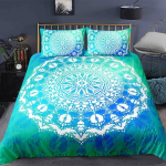 Boheemlaslik Mandala Voodipesukomplekt &Uuml;heinimese Twin Queen King Suuruses Tekikott Tekikate ja Padjap&uuml;&uuml;r Pehme Voodipesu AU Single 140x210cm