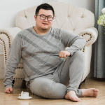 Paks meeste puuvillane pidžaamakomplekt, suur &otilde;huke termopesu, paks lahtine &uuml;likond XXXXXL hall