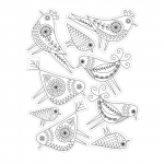 FLOWER tikkimispulkade ja &otilde;mblusmustri komplekt vees lahustuv &uuml;lekandepaber isetegemise tikkimisprojektide ja dekoratiivsete paikade jaoks One Size