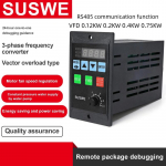 VFD 0,12KW 0,2KW 0,4KW 0,75KW sagedusmuundur Lisa kolmefaasiline mootoridraiver MCU T13-750W-12-H &uuml;hefaasiline sisend Lihtne sagedusmuundur 0.12KW