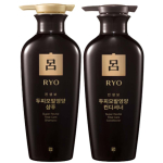 Ryo Ginsengbo Scalp and Hair Nutrition Shampoo 400ml + Conditioner 400ml, 1 set black