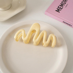 Dopamiini kreemjas v&auml;rvi geomeetria lainejoon selja pea Juuksek&uuml;&uuml;s Juuksek&uuml;&uuml;s Klamber Naistele T&uuml;drukutele Juuksen&otilde;el hobusesaba Juuste aksessuaarid 1