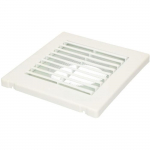 Grille d'a&eacute;ration KOTARBAU l&auml;bim&otilde;&otilde;t 100 mm ronde ABS Moustiquaire &otilde;huv&otilde;re Entr&eacute;e d'air Lamelles Salle de bain WC Cuisine Blanc