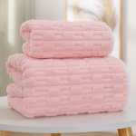 Pehme &uuml;lipeenest kiust vannir&auml;tik, imav ja kiiresti kuivav r&auml;tik, kodune pehme paksendatud korallsametist vannir&auml;tik 35*75cm roosa