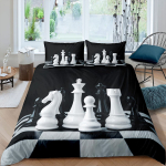 Rahvusvaheline maline tekikott komplekt Kuninganna suurus Maletajatele Voodipesu komplekt Lastele T&auml;iskasvanutele Mikrofliis Must alus 2/3 tk Tekikott EU single(135x200cm)