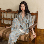 Pajama Pants Set Short Sleeve Pants Women's Clothing Homewear Summer New Retro Simple Comfortable Casual Breathable Loose Large M