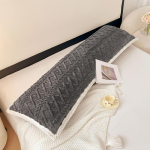 120/150/180 cm pikk pl&uuml;&uuml;sist padjap&uuml;&uuml;r Pehme soe samet voodipesu kehapadja kate Kodusisustus suur paariline flanellist padjap&uuml;&uuml;r (tuum puudub) 150x48cm(No Pillow)