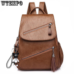 Uus Mood Naiste Nahast Seljakott Naiste &Uuml;hev&auml;rviline Kott Daamide Pehme Seljaga Seljakotid Mochilas 36cm*25cm*15cm pruun