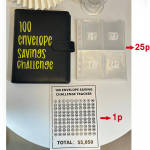 Paari v&auml;ljakutse 100 p&auml;eva &uuml;mbriku v&auml;ljakutse loopbook S&uuml;ndmuse sularaha&uuml;mbriku eelarve m&auml;rkmik must