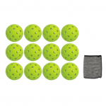12 TK 74mm 40 Auguga Pickleballid PE Plastik K&otilde;rge Elastsusega Pickleball V&auml;litingimustes Aukudega Pallid Roheline roheline