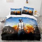 PUBG Voodipesu Komplekt &Uuml;heinimese Twin T&auml;is Queen King Suurus M&auml;ng PUBG Voodikomplekt T&auml;iskasvanud Laste Magamistuba Tekikoti Komplektid 3D Tr&uuml;kk MehedNaised 034 70x133cm 2pcs