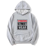 Uued naiste unisex Vision Street Wear kirjatr&uuml;kiga kapuutsiga pusa pikade varrukatega vintage s&uuml;gis-talvine vabaaja moesweater XXL