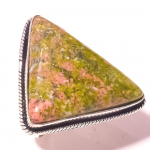 Unakite Gemstone Handmade Latest Design Christmas Gift Jewelry Ring 8.5 o4u34