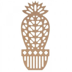 D&eacute;coration - ARTEMIO - Cactus silhouette &agrave; d&eacute;corer - Blanc - Adulte - Mixte