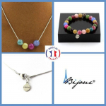 Parure bijoux - A Bijoux - Tourmaline multicolore - Bracelet et Collier - 8 mm - Taille personnalisable