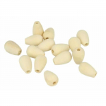 Perles en bois - ARTEMIO - Perle bois goutte 17,7x12mm - Marron - Bijoux personnalis&eacute;s - D&eacute;coration cr&eacute;ative