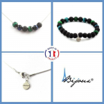 Pierres et Min&eacute;raux. Parure Bracelet Collier Perles Oeil de Tigre vert + Oeil de Tigre bleu Taille personnalisable.