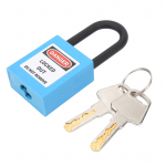 38 mm lukustus Tagout Lukk nailonist korrosioonikindel isoleeritud turvatabalukk KeyBlue sinine