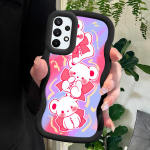 V&auml;rvitud mustriga Big Wave Edge pehmest silikoonmaterjalist Macaron telefoni&uuml;mbris, p&otilde;rutuskindel kaitsev kummist korpus Samsung Xiaomi Poco Redmi jaoks Samsung A52 5G valge