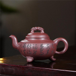 330ml Yixing Lilla Savi Teekannud K&auml;sitsi Valmistatud Kolmjalgne Pott Toormaagi Draakonivere Liiv Muda Teekeetja Veekeetja S&otilde;elaga Zisha Tee