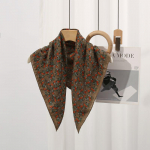 Dekoratiivne lihtsa tekstuuriga siidisall, naiste uus stiil, kevad- ja s&uuml;gissuvine mood, mitmek&uuml;lgne pear&auml;tt, t&ouml;&ouml;sall 70*70cm tumepruun v&auml;rv