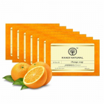 Khadi Natural Herbal Orange Handmade Soap, 125 g |Herbal Bathing Soap for Glowing Skin | Natural Soap with Essential Oils | (Orange, Pack 7)