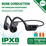 IPX8 veekindel Bone Conduction juhtmeta k&otilde;rvaklapid Bluetooth 5,4+32GB RAM MP3-m&auml;ngija HIFI-muusika sportlikud ujumispeakomplektid mikrofoniga Black 32GB