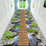 3D elutuba Lilled P&otilde;randamatt Vaip Magamistoa T&auml;isvoodi voodi k&otilde;rval roomav matt diivanilaud sissep&auml;&auml;su uksematt 80x200cm