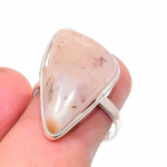 Natural Lodolite Quartz 925 Sterling Silver Jewelry Ring Size Adjustable y7k92